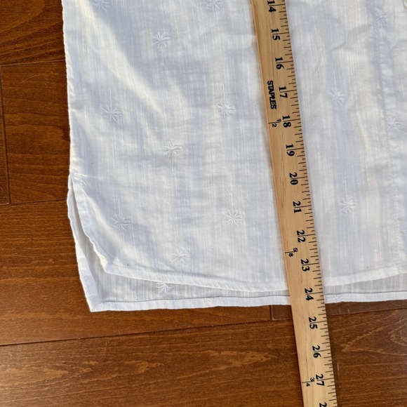 Old Navy Women's Palm Tree Embroidered Button Down Shirt Top XL - Picture 6 of 7